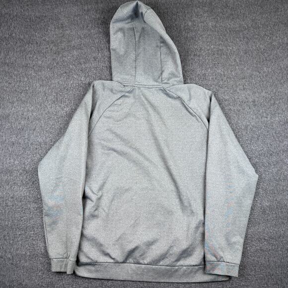 Nike Swoosh Hoodie Men’s XL Gray Dri Fit Logo Skate Grunge Check Sweatshirt Y2K - Picture 4 of 6